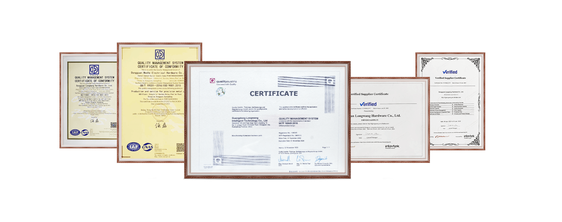 Longwang certificate